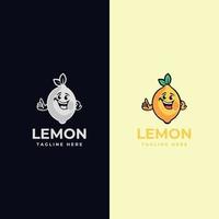 fruta limón fresco logo diseño vector símbolo icono ilustración. logo de bebida fresca