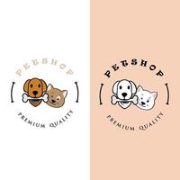 logotipo de la tienda de mascotas. puede utilizar clínicas de animales, petshop y veterinario. vector