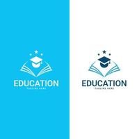 diseño de icono de logotipo de educación. adecuado para el logotipo de la empresa, impresión, digital, icono, aplicaciones y otros fines de material de marketing. conjunto de logotipos de educación. vector