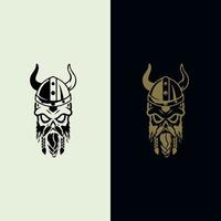 Viking Logo Template. Viking character head helmet an icon logo design inspiration. Viking logo set. vector
