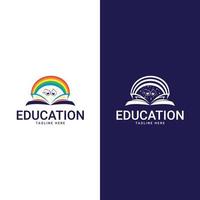 diseño de icono de logotipo de educación. adecuado para el logotipo de la empresa, impresión, digital, icono, aplicaciones y otros fines de material de marketing. conjunto de logotipos de educación. vector