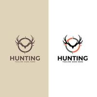 Querido cazador logo vector template.hunting logo. adecuado para el logotipo de la empresa, impresión, digital, icono, aplicaciones y otros fines de material de marketing