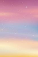 fondo de fantasía de la galaxia del cielo de la vía láctea en pastel multicolor, vector del unicornio en arco iris pastel con cielo estrellado, banner vertical hermoso universo con campo de estrellas para el fondo de la pantalla del dispositivo