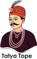 Tatya Tope was a general in the Indian Rebellion of 1857 and one of its notable leaders vector