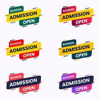 speed style school admission open banner abstract shape vector