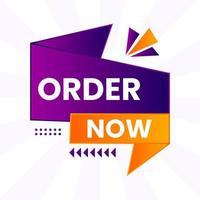 colorful order now banner vector