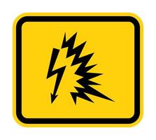 Warning Sign Arc Flash Symbol on white background vector