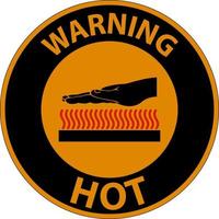 Warning Hot Symbol On White Background vector