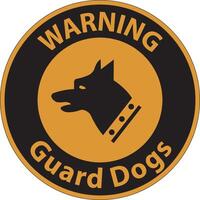 Warning Guard Dogs On Patrol Symbol Sign On White Background vector