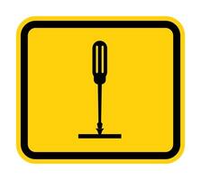 Screwdriver prohibition icon on white background vector