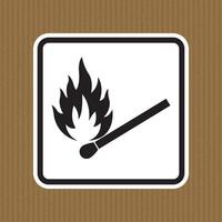 No Fire, No Matches or Open Flame Sign vector