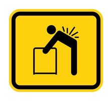 Lifting Hazard May Result In Injury See Safety Manual For Lifting Instructions vector