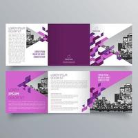 Tri-fold brochure template Minimalistic geometric design for corporate and business. Creative concept brochure vector template.