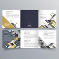 Tri-fold brochure template Minimalistic geometric design for corporate and business. Creative concept brochure vector template.