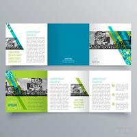 Tri-fold brochure template Minimalistic geometric design for corporate and business. Creative concept brochure vector template.