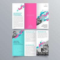 Tri-fold brochure template Minimalistic geometric design for corporate and business. Creative concept brochure vector template.