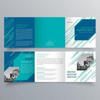 Tri-fold brochure template Minimalistic geometric design for corporate and business. Creative concept brochure vector template.