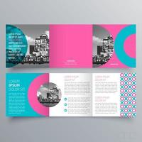 Tri-fold brochure template Minimalistic geometric design for corporate and business. Creative concept brochure vector template.