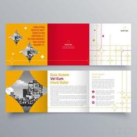 Tri-fold brochure template Minimalistic geometric design for corporate and business. Creative concept brochure vector template.