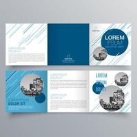 Tri-fold brochure template Minimalistic geometric design for corporate and business. Creative concept brochure vector template.