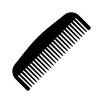 Comb black vector icon isolated on white background