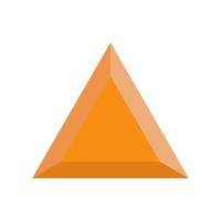 icono de vector de gema naranja aislado sobre fondo blanco