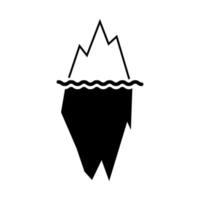 icono de vector de iceberg aislado sobre fondo blanco