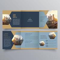 Tri-fold brochure template Minimalistic geometric design for corporate and business. Creative concept brochure vector template.