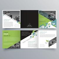 Tri-fold brochure template Minimalistic geometric design for corporate and business. Creative concept brochure vector template.