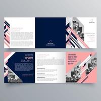 Tri-fold brochure template Minimalistic geometric design for corporate and business. Creative concept brochure vector template.