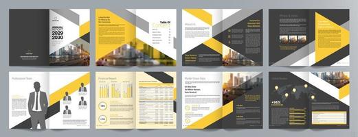 Annual report 16 page A4 201 vector