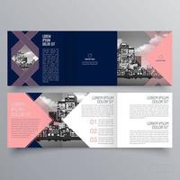 Tri-fold brochure template Minimalistic geometric design for corporate and business. Creative concept brochure vector template.