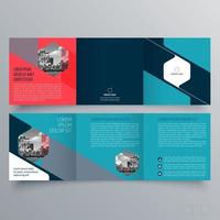 Tri-fold brochure template Minimalistic geometric design for corporate and business. Creative concept brochure vector template.