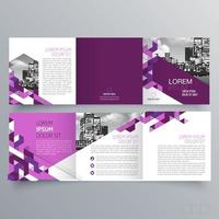 Tri-fold brochure template Minimalistic geometric design for corporate and business. Creative concept brochure vector template.