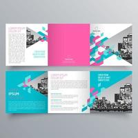 Tri-fold brochure template Minimalistic geometric design for corporate and business. Creative concept brochure vector template.