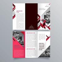 Tri-fold brochure template Minimalistic geometric design for corporate and business. Creative concept brochure vector template.