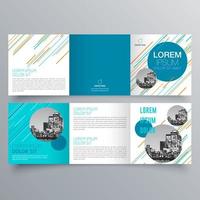 Tri-fold brochure template Minimalistic geometric design for corporate and business. Creative concept brochure vector template.