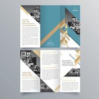 Tri-fold brochure template Minimalistic geometric design for corporate and business. Creative concept brochure vector template.