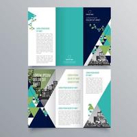 Tri-fold brochure template Minimalistic geometric design for corporate and business. Creative concept brochure vector template.