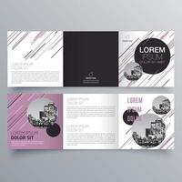 Tri-fold brochure template Minimalistic geometric design for corporate and business. Creative concept brochure vector template.