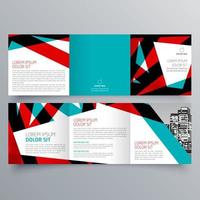 Tri-fold brochure template Minimalistic geometric design for corporate and business. Creative concept brochure vector template.