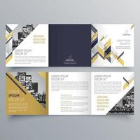 Tri-fold brochure template Minimalistic geometric design for corporate and business. Creative concept brochure vector template.