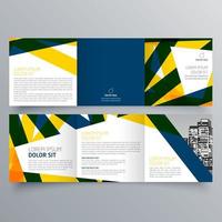 Tri-fold brochure template Minimalistic geometric design for corporate and business. Creative concept brochure vector template.