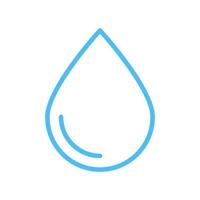 Water drop outline vector icon isolated on white background