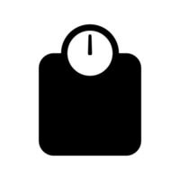 Scale black vector icon isolated on white background
