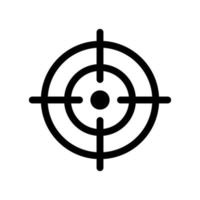 Target black vector icon isolated on white background