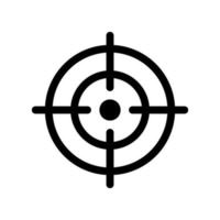 Target black vector icon isolated on white background