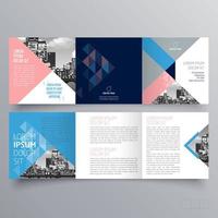 Tri-fold brochure template Minimalistic geometric design for corporate and business. Creative concept brochure vector template.