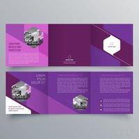 Tri-fold brochure template Minimalistic geometric design for corporate and business. Creative concept brochure vector template.