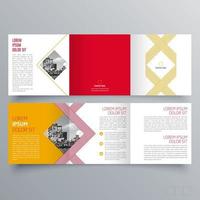 Tri-fold brochure template Minimalistic geometric design for corporate and business. Creative concept brochure vector template.